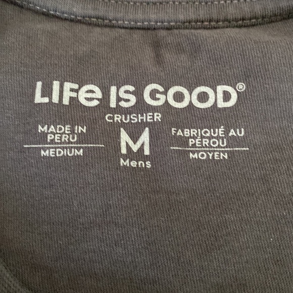 Life Is Good Men’s shirt sleeve crusher tee Sz Med “Not All Who Wander Are Lost” - Picture 4 of 4